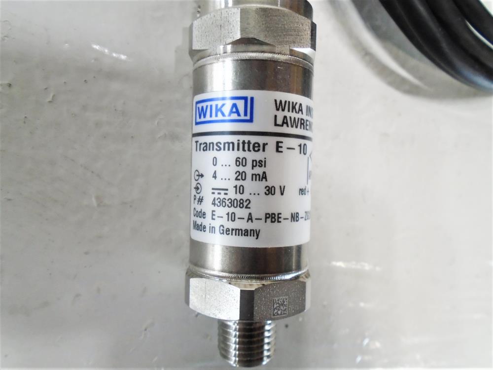 Wika E10 Pressure Transmitter 4363082, 060 PSI, E10APBENBZG2X67ZZ